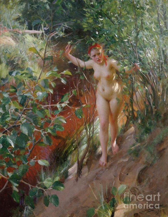 Red sand Painting by O Vaering by Anders Zorn