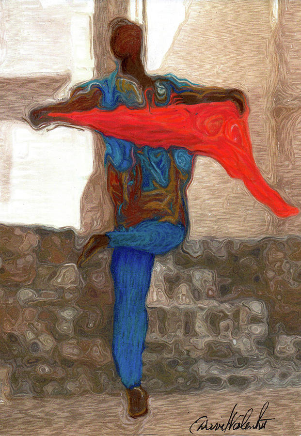 Red Scarf Dancer No. 3 by David Valentine Red Scarf Dancer No. 3 by David Valentine