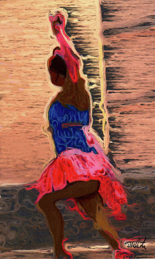 Red Scarf Dancer No. 5 by David Valentine Red Scarf Dancer No. 5 by David Valentine