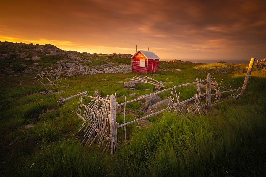 Landscape Photograph - Red Shed by Tony Xu