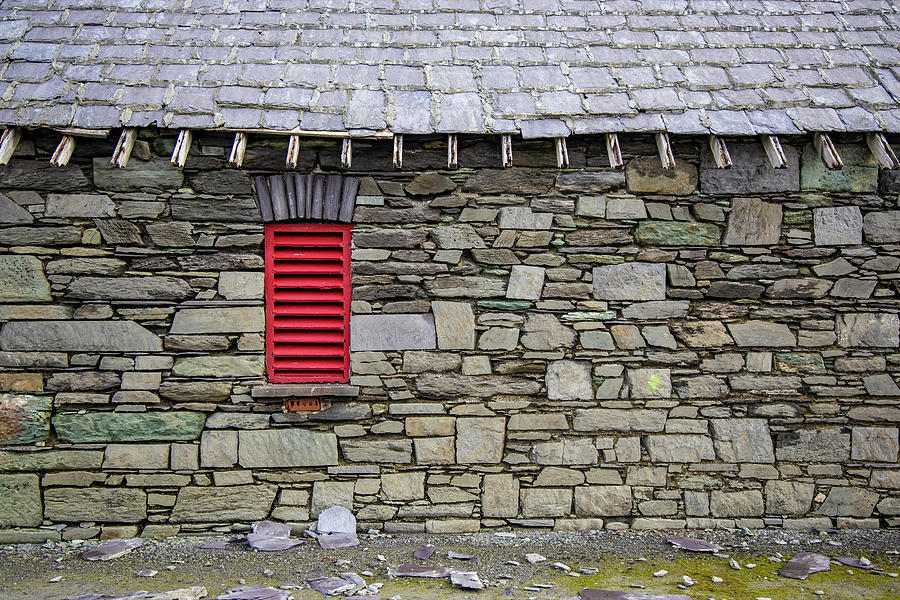 Red Shutter and Barn Ireland  Photograph by John McGraw