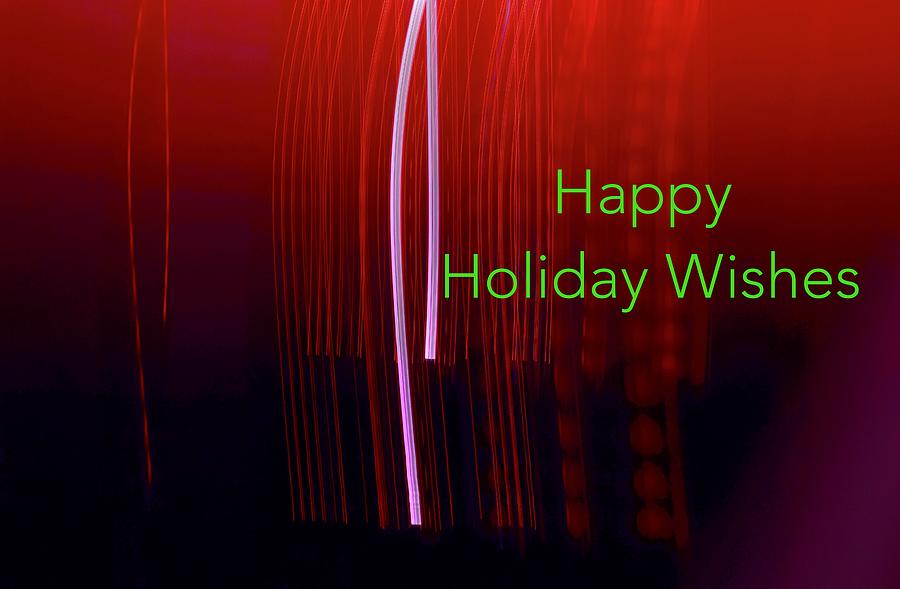 Red Silk Light Play Happy Holiday Photograph by Debra Grace Addison