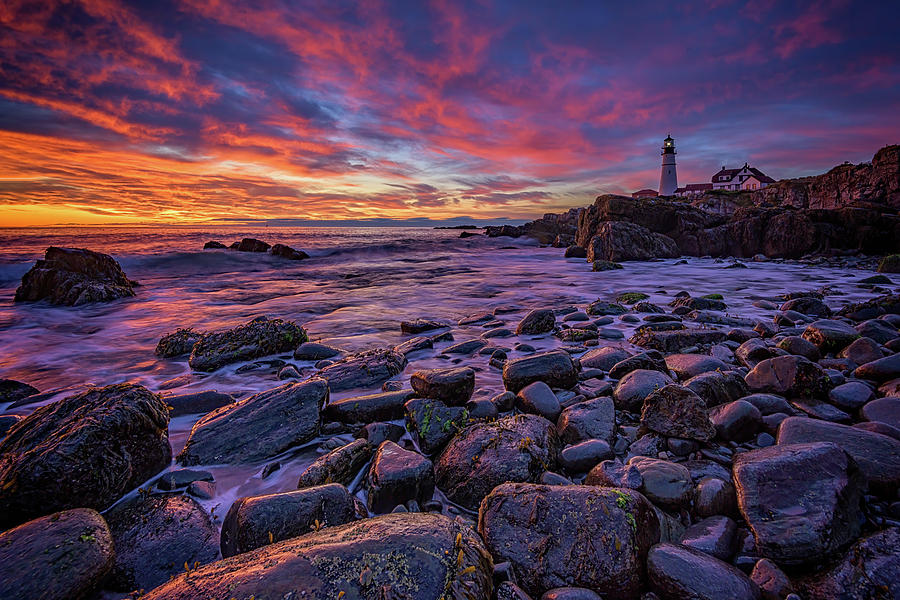 Portland Photograph - Red Skies in Morning by Rick Berk