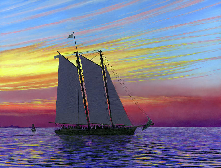 Sunset Painting - Red Sky At Night by John Morrow