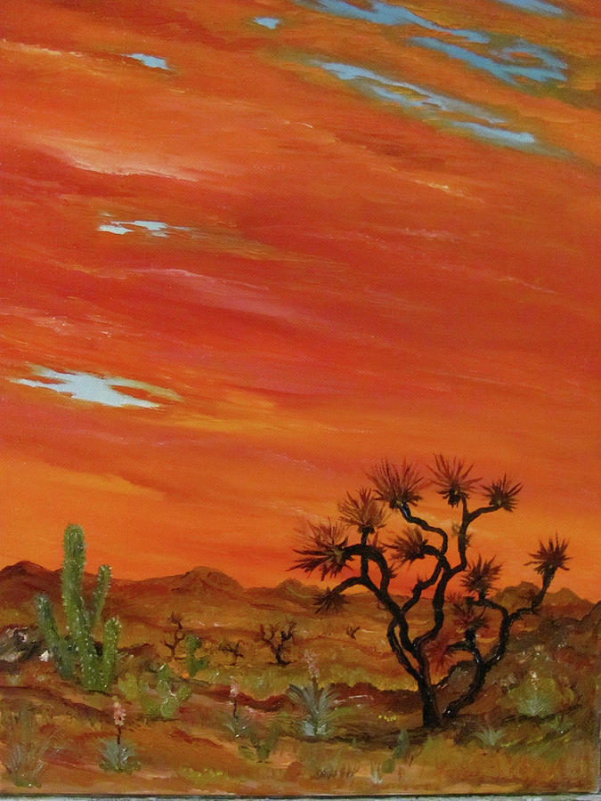 Red Sky Painting by Edward Theilmann