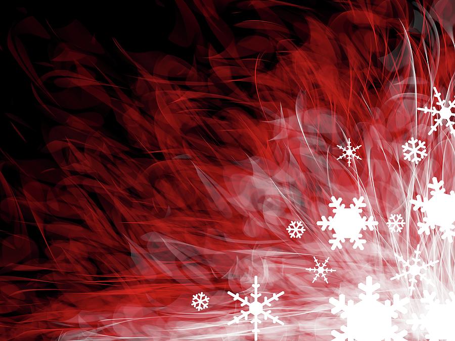 Red Snowflake Digital Art by Kris Haney Sirk Designs Ltd - Fine Art America