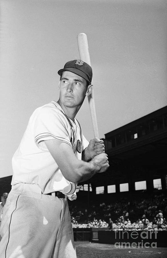 Red Sox Slugger Ted Williams Holding Bat Photograph by Bettmann