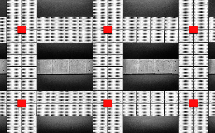 Red Squares Photograph by Louis-philippe Provost