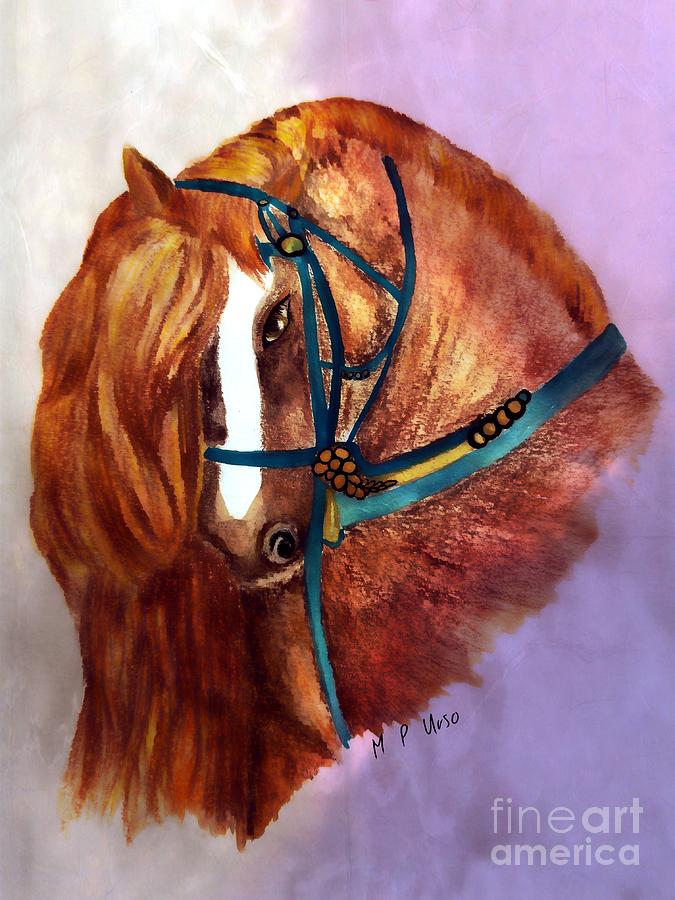 Red Stallion Mixed Media by Maria Urso