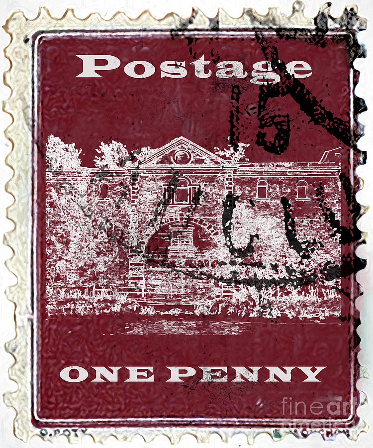 Vintage Digital Art - Red Stamp by Elisabeth Lucas