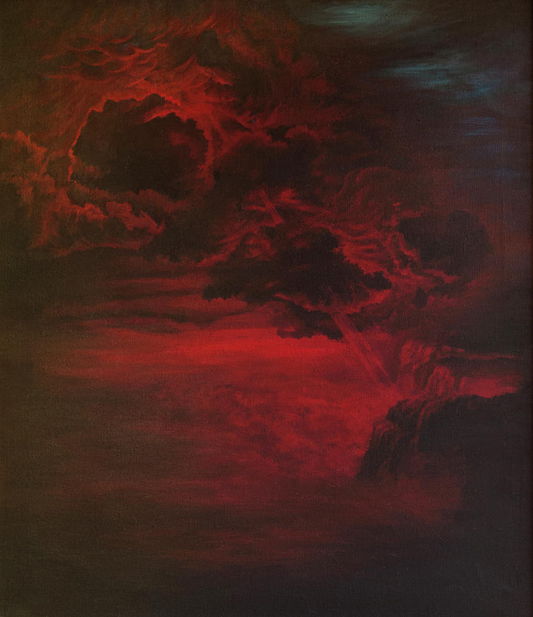 Red Storm Painting by Tommy Midyette