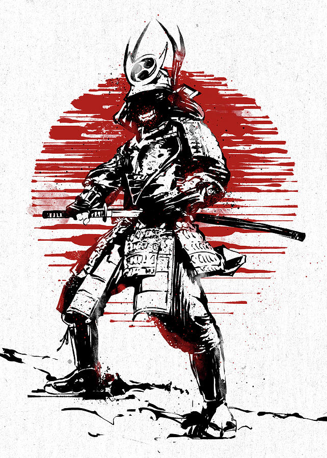 Red Sun Samurai Digital Art by Nikita Abakumov - Fine Art America