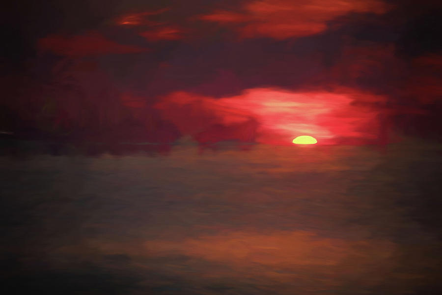 Red Sunrise Photograph by Alan Goldberg