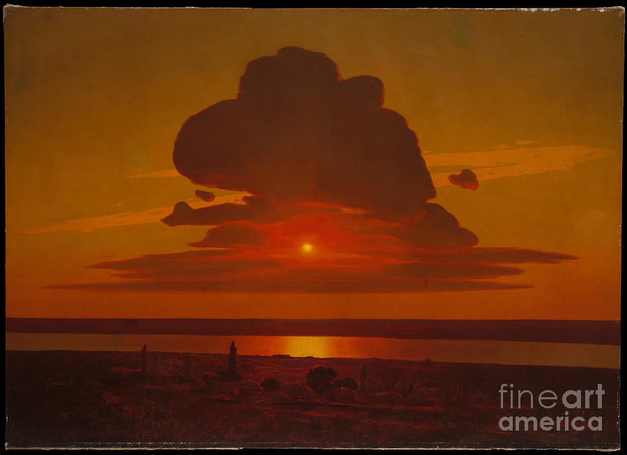 Red Sunset On The Dnieper, 1905-1908 Drawing by Heritage Images