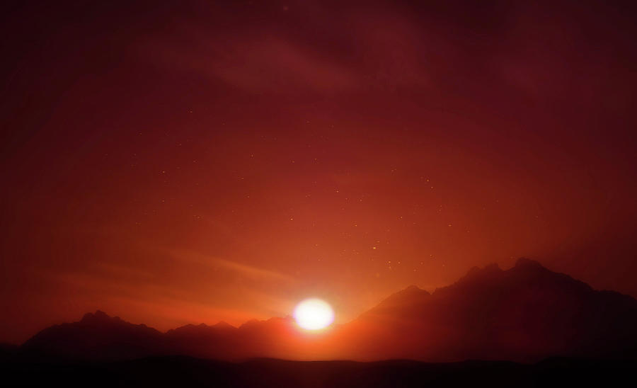 Red Sunset Over Sahara Africa Photograph by Johanna Hurmerinta