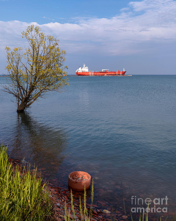 Red Tanker Photograph by Alma Danison