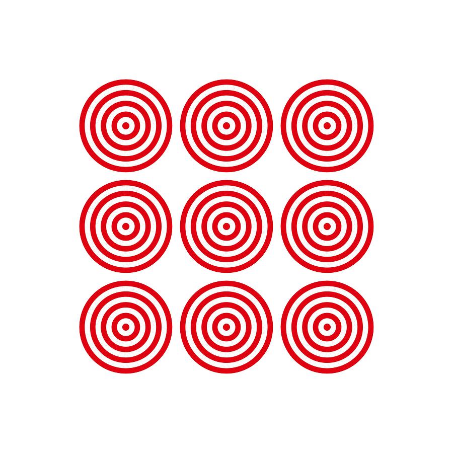 Red targets on white background Digital Art by Elena Sysoeva - Fine Art ...