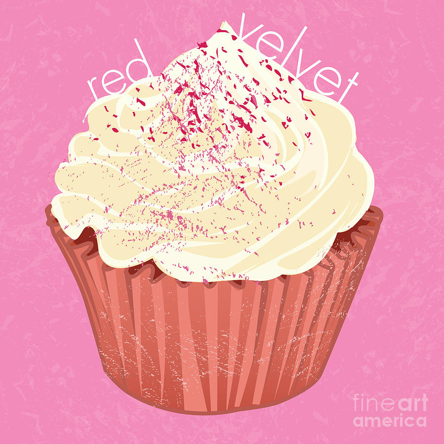 Red Velvet Cupcake Digital Art by Nancy Moniz Charalambous