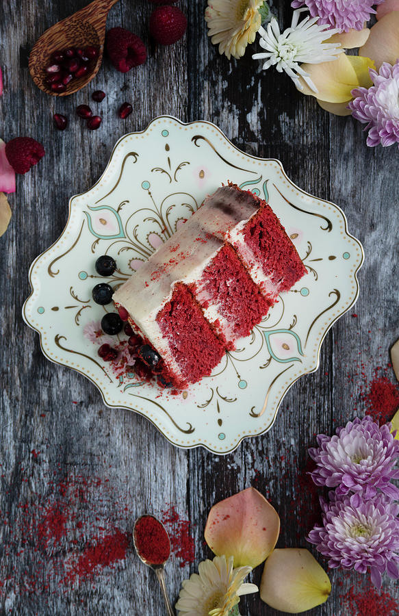 Red Velvet Layer Cake Photograph by Lucy Parissi