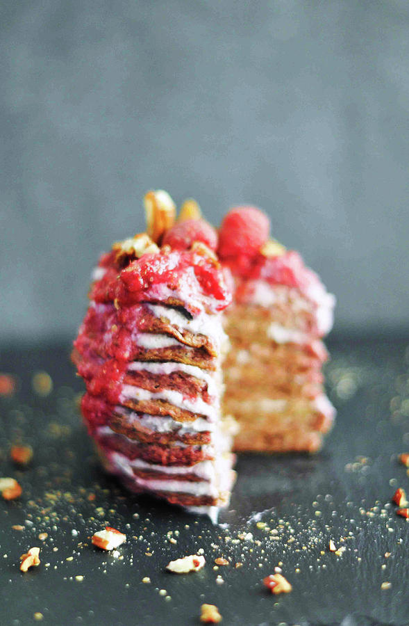 Red Velvet Pancakes Photograph by Aneliya Kalcheva