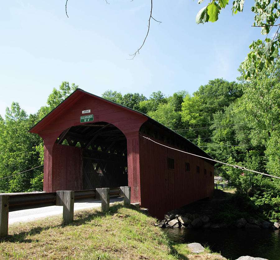 Red Vermont Bridge Photograph