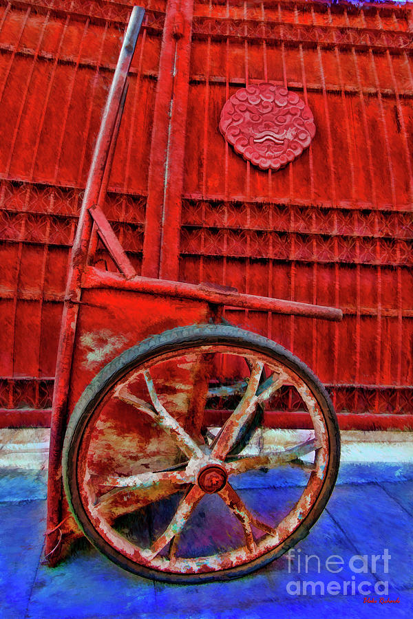 Red Wagon Red Wall  Photograph by Blake Richards