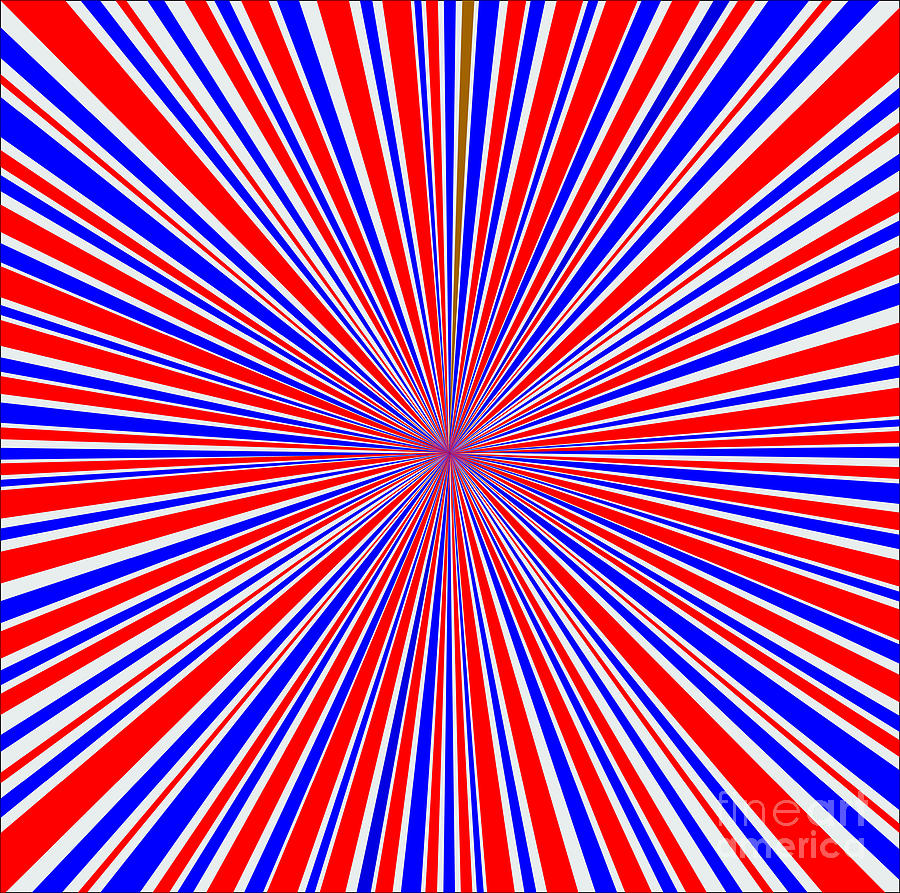 Red White And Blue Rays Background Digital Art by Bigalbaloo Stock - Pixels