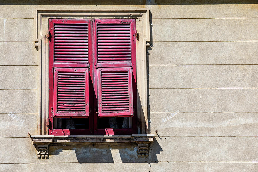 Red Window of Venice Photograph by David Letts