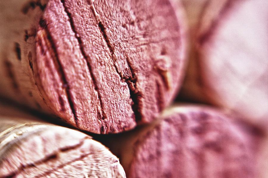 Red Wine Corks close-up Photograph by Uwe Merkel