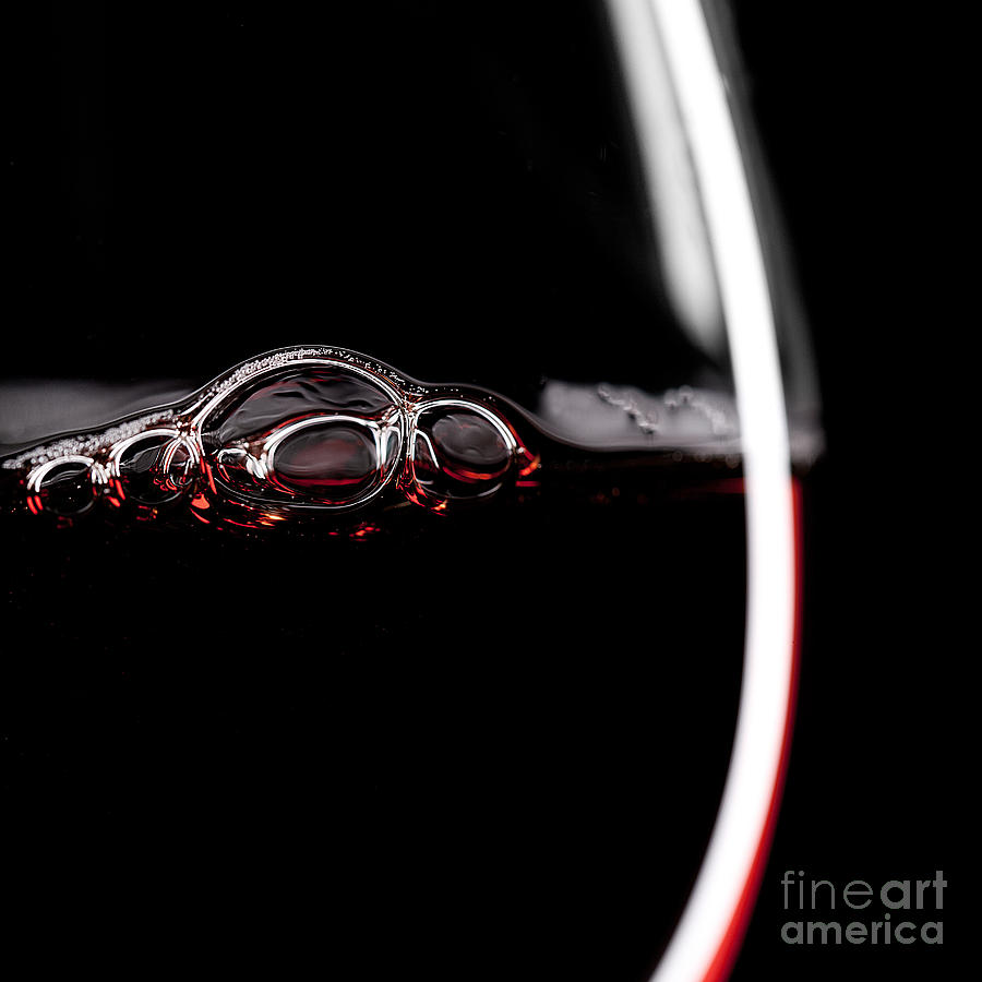 Drop Photograph - Red Wine Glass Silhouette On Black by R.classen Drop Photograph - Red Wine Glass Silhouette On Black by R.classen
