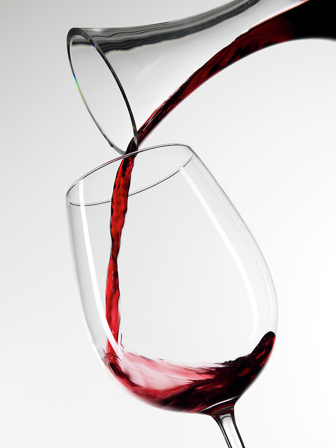 Red Wine Pouring Into Glass From Photograph by Roger Méndez Fotografo, S.l.