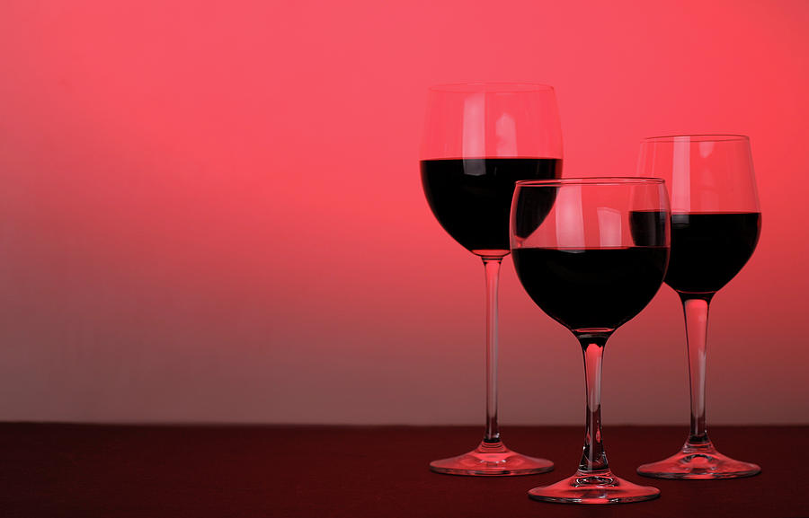 Red Wine Trio Photograph by Donald gruener
