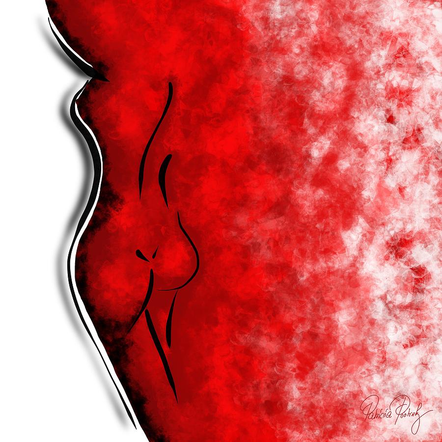 Red Woman Painting by Patricia Piotrak