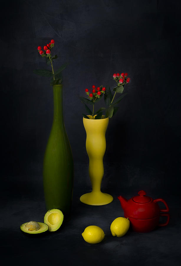 Flower Photograph - Red Yellow Green by Lydia Jacobs