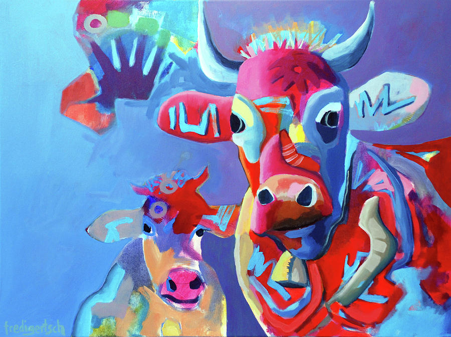 Redbull Baby Painting by Fredi Gertsch