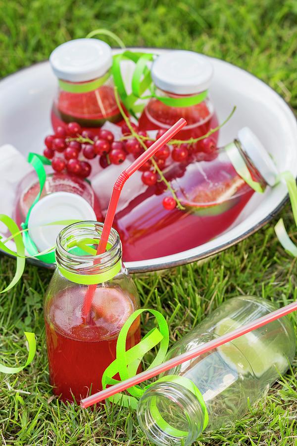 Redcurrant Lemonade For A Childrens Party Photograph by Jan Wischnewski