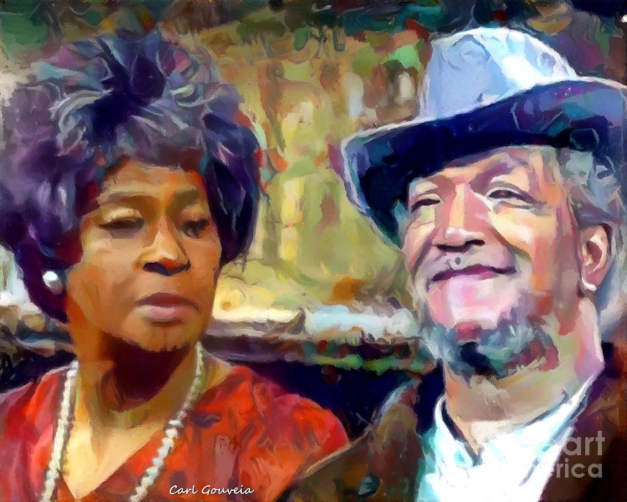 Abstract Painting - Redd Foxx by Carl Gouveia