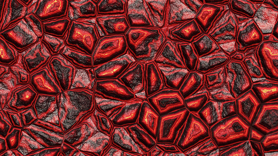Reddish Bumpy Wall Abstract Digital Art by Don Northup