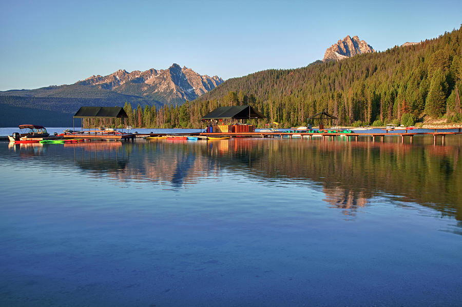 Redfish Lake With Redfish Lake Lodge by Danita Delimont