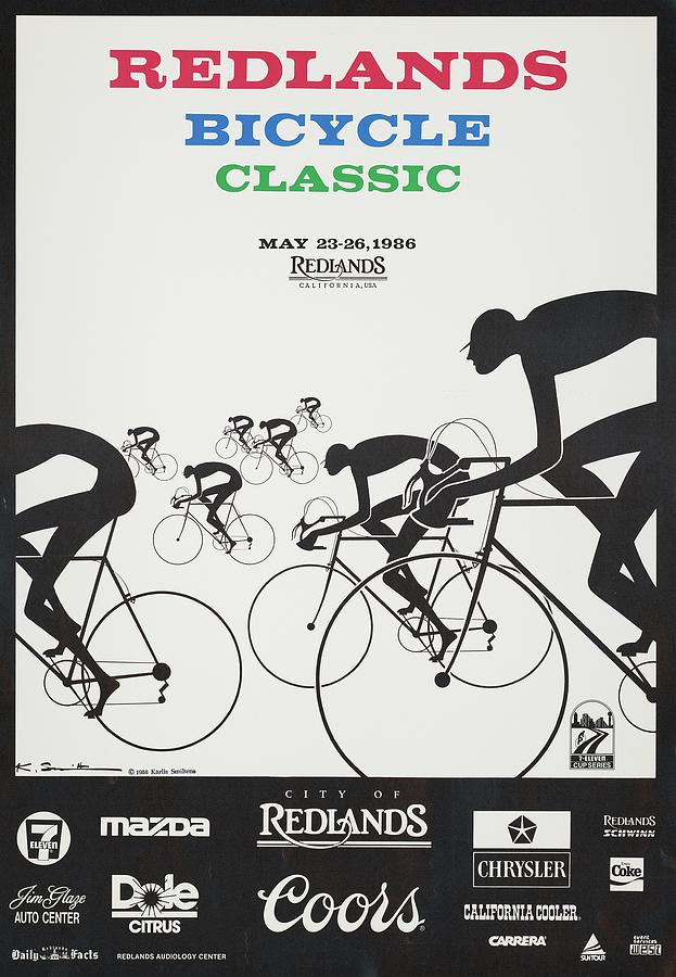 Cycling Painting - Redlands Bicycle Classic by Karlis Smiltens