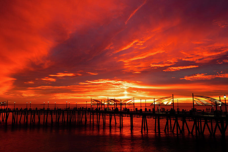 Redondo Beach Pier At Sunset, Redondo by Panoramic Images