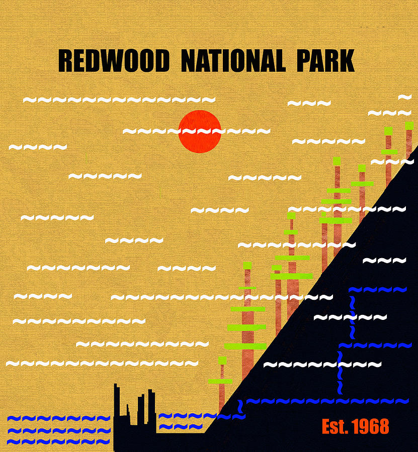 Redwood N. P. M series Mixed Media by David Lee Thompson