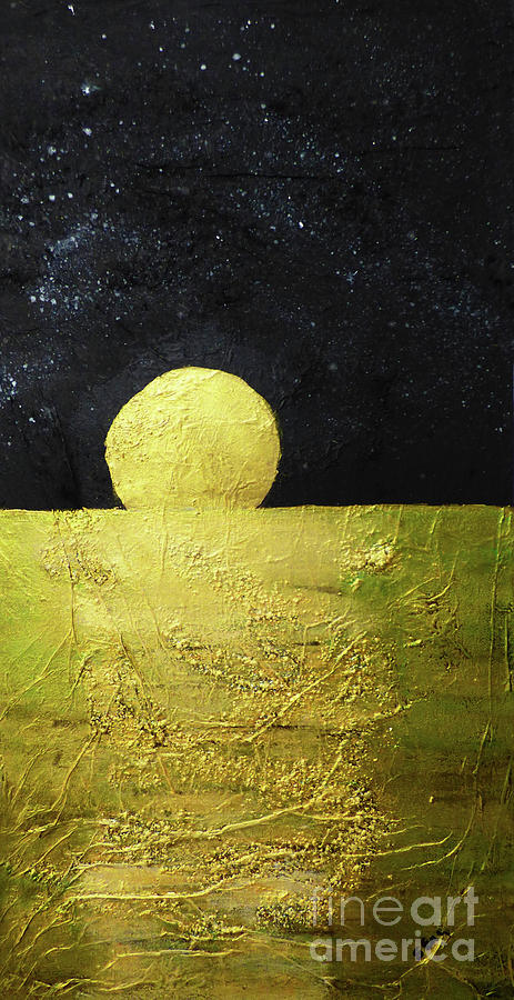 Golden Moon Reflections Painting