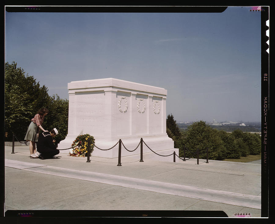 Tomb Painting - Reflecting at the Tomb of the Unknown Soldier by Collier, John