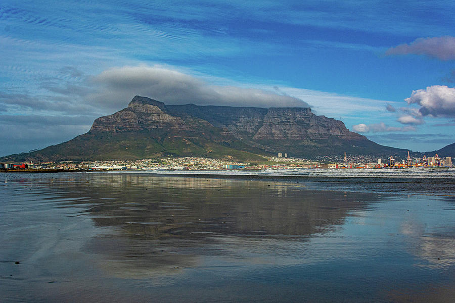 Reflecting on Table Mountain Photograph by Douglas Wielfaert