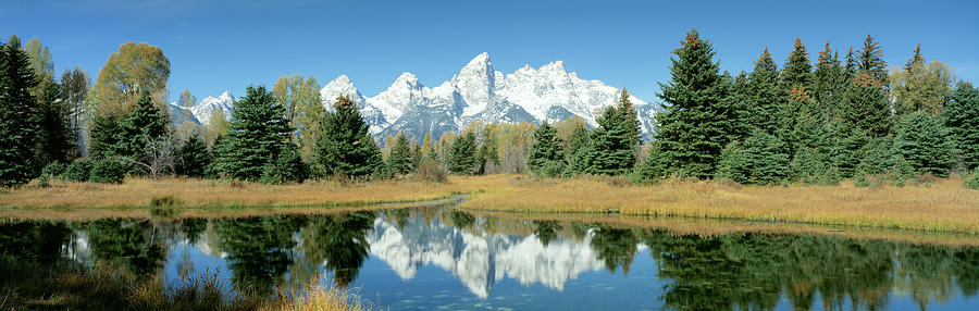 Grand Teton National Park Photograph - Reflection Of Mountains In Water, Grand by Panoramic Images