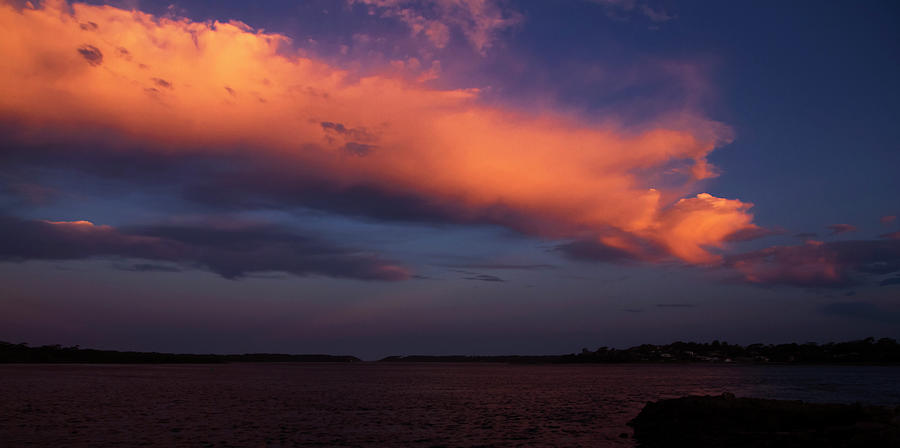 Sunset Photograph - Reflection Of Sunset At Greenwell Point by Miroslava Jurcik