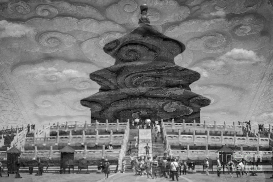 Abstract Photograph - Reflection of Temple of Heaven  by Iryna Liveoak