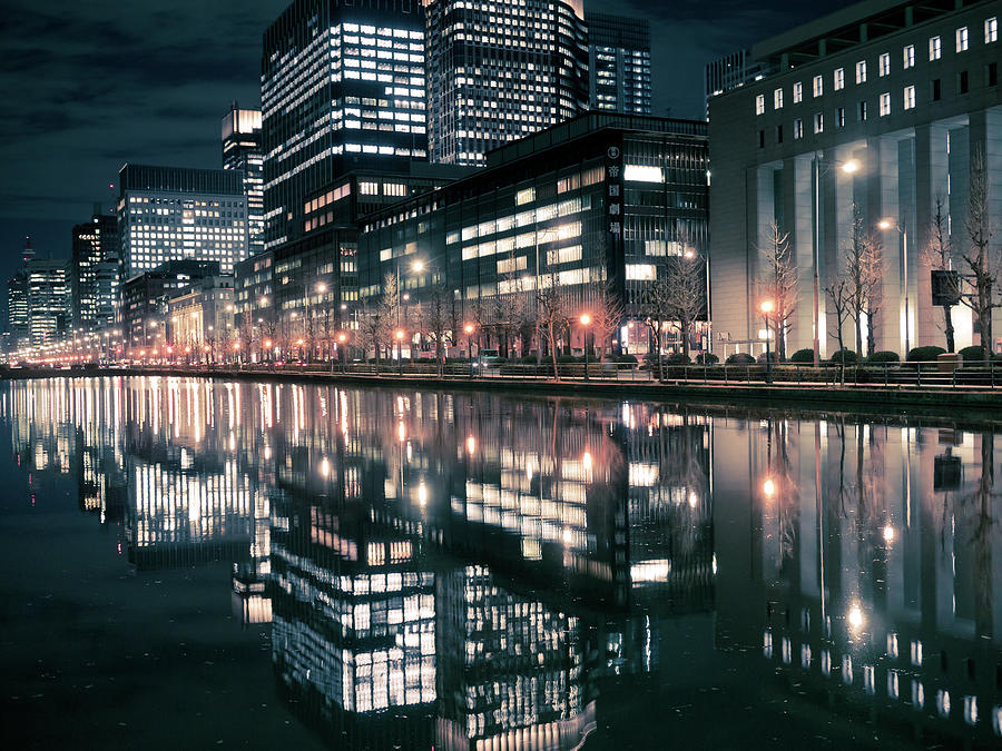 Reflection Of Tokyo Photograph by Taketan