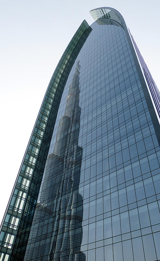 Reflection of Worlds Tallest Building Photograph by Martha Miller